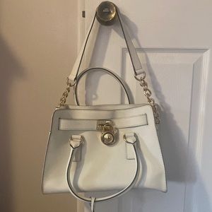 White leather Michael kors purse 12x9